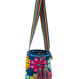 Mochila Wayuu Jardín Pixelado